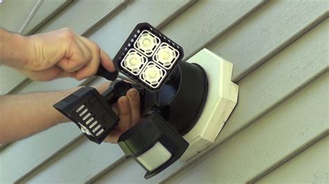 mount junction box in flood light mount|how to wire flood light outlet.